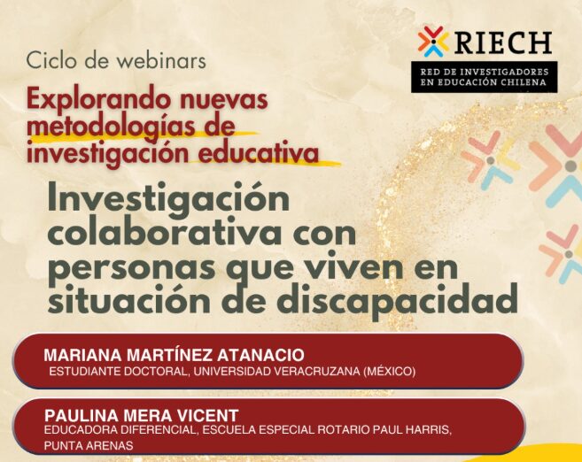 Flyer del webinar con título e información de expositoras